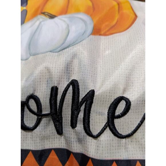 4/$20 Meadow Creek Embroidered Yard Flag Welcome Gnome Embroidery 12x18" New - Picture 6 of 9